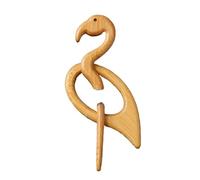 Broche de madera con diseño de animales de dibujos animados divertido para bufandas, M