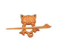 Broche de madera hecho a mano, ramillete de diseño animal con respaldo seguro, pin decorativo para ropa, chaqueta, abrigo, suéter, bufanda, chal, cuello, banquete y eventos de , Refer to
