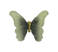 Broche de mariposa Blossomy para ropa, no mortal, sustancia de tela, fácil de colocar, adorno permanente de moda, broche de mariposa bordado, One Size, como se describe