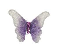 Broche de mariposa Blossomy para ropa, no mortal, sustancia de tela, fácil de colocar, adorno permanente de moda, broche de mariposa bordado, One Size, como se describe