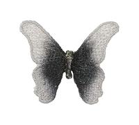 Broche de mariposa Blossomy para ropa, no mortal, sustancia de tela, fácil de colocar, adorno permanente de moda, broche de mariposa bordado, One Size, como se describe