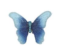 Broche de mariposa Blossomy para ropa, no mortal, sustancia de tela, fácil de colocar, adorno permanente de moda, broche de mariposa bordado, One Size, como se describe