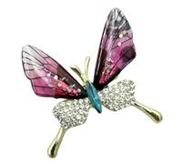 Broche de mariposa con cristales retro de aleación resistente, accesorio de regalo para el día de la madre, cumpleaños, fiesta, vestido, decoración de sombrero de mariposa para trajes de festival