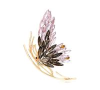 Broche de mariposa con diamantes de imitación de colores, Pin decorativo for mujer, joyería decorativa for fiesta y niña para vestidos, bufandas(Color4)