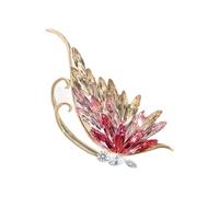Broche de mariposa de cristal azul brillante, diseño elegante, joyería de aleación ligera para mujer, accesorio de fiesta, pin de mariposa azul brillante, talla única, como se describe