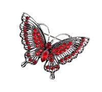 Broche de mariposa de cristal retro, resistente y ligero, accesorio de regalo para el día de la madre, cumpleaños, decoración de fiestas, accesorios elegantes de magia de mariposa, talla única, como