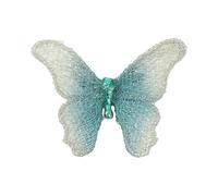 Broche de mariposa de tela reciclable con clip flexible, múltiples atuendos de moda, decoración fina, adición de pin de flores finas, One Size, como se describe