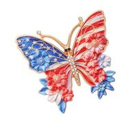 Broche de mariposa del 250 aniversario de Estados Unidos, pin patriótico, elegante para el Día de la Independencia