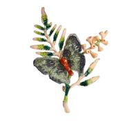 Broche de mariposa galvanizado vibrante para atuendos casuales, fiestas y ocasiones especiales, joyería de mariposa y flor de aleación, One Size, como se describe