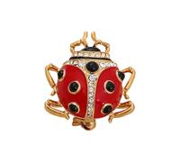Broche de mariquitas con corte de diamantes en aleación de alta calidad, joyería temática de mariquitas brillantes para un uso diario elegante, accesorio de regalo, talla única, como se describe