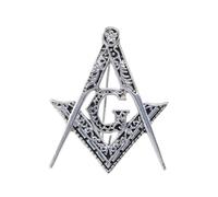 Broche de masonería retro para mujer, clásico broche de brújula masónica para mujer, sombrero, bolso, traje, accesorios para vestidos, joyas, Regelmäßig, Zinc