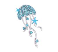 Broche de medusas con diamantes de imitación, con temática de criatura, accesorios de joyería perfectos para chaquetas, abrigos y bolsos Broche de medusas con diamantes de imitación,