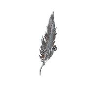 Broche de metal artístico de plumón permanente, unisex, excelente para fiestas, bodas, uso diario, broche de metal artístico, talla única, como se describe
