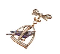 Broche de metal artístico robusto con dije retro, ideal para mejorar el atuendo, broche de aleación vintage con detalles ornamentados, elegante pin para atuendos