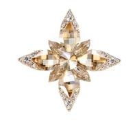 Broche de metal brillante de 8 puntas, diseño de estrella, Einheitsgröße, como se describe