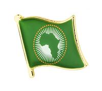 Broche de metal con bandera de la Unión Africana, 19mm Wide 16mm High, Aluminio