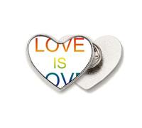Broche de metal con diseño de bandera de arco iris LGBT Love Is Love