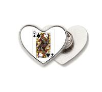 Broche de metal con diseño de corazón con diseño de espada Q