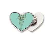 Broche de metal con diseño de corazón de hielo y texto "Crispy Chote Sketch"