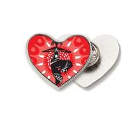 Broche de metal con diseño de corazón mexicano y texto en inglés «Dance Celebrate Outline»