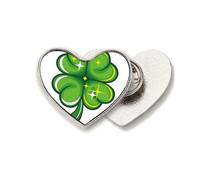Broche de metal con diseño de corazón para el día de San Patricio, diseño de cuatro Irlanda