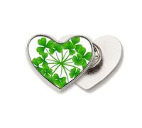 Broche de metal con diseño de corazón para el día de San Patricio, diseño de cuatro Irlanda