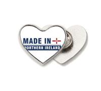 Broche de metal con diseño de corazón y bandera territorial de Irlanda del Norte