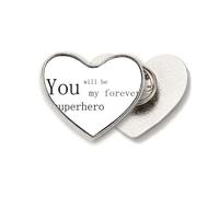 Broche de metal con diseño de corazón y texto en inglés "Happy Father's Day Festival"