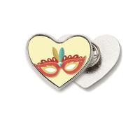 Broche de metal con diseño de corazón y texto "Happy Carnival Of Venecia", color naranja