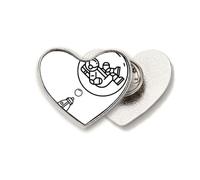 Broche de metal con diseño de globo y burbujas de astronauta