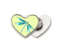 Broche de metal con diseño de graffiti con diseño de libélula, diseño de corazón