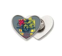 Broche de metal con diseño de graffiti Street Lion Crown Your Highness Heart