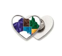 Broche de metal con diseño de mapa de Australia y territorio y estado colorido