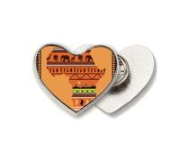 Broche de metal con diseño de mapa del continente africano y corazón