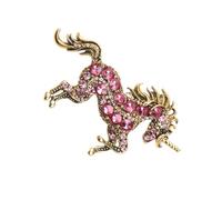 Broche de metal con diseño de unicornio, accesorio portátil para mujer, muy elegante para vestir, Einheitsgröße, como se describe