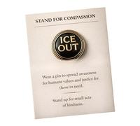 Broche de metal con diseño único de compasión que apoya la bondad positiva y mental para varios usos, elegante pin de solapa, talla única, como se describe