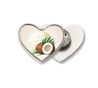 Broche de metal con forma de corazón y paletas de hielo de coco