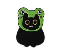 Broche de metal con forma de gato para ropa, bolsos, decoración, elegante, materiales de aleación, accesorio de joyería para chaquetas, mochilas, gatos negros, broche de metal, talla única, como se