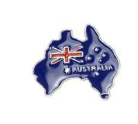 Broche de metal con la bandera de Australia, 25mm Wide 23mm High, Aluminio