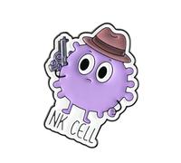 Broche de metal con temática científica para chaquetas, sombreros y mochilas, accesorios de metal para uso diario, broche de celda de biología, pin temático científico, One Size, como se describe