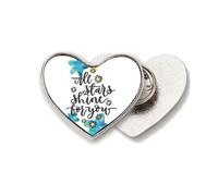 Broche de metal con texto en inglés "All Stars Shine To You"