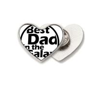 Broche de metal con texto en inglés «Best Dad In The Galaxy» para el Día del Padre
