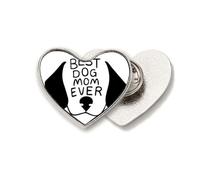 Broche de metal con texto en inglés "Best Dog Mom Ever"