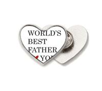 Broche de metal con texto en inglés «Love You Best Father Dad»