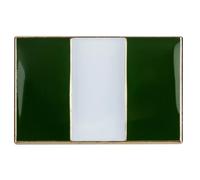 Broche de metal grande con la bandera de Nigeria