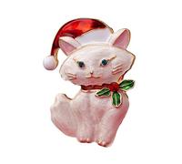 Broche de metal inspirado en los gatos dulces con diseño resistente al deslustre, versátil para mejorar el traje de gatito, insignia de gota de aceite para mujer, colorido pin felino de dibujos