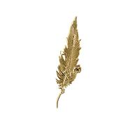 Broche de metal moldeado de plumón atemporal, accesorio elegante para bodas, fiestas, trajes diarios, unisex, broche de metal permanente, One Size, como se describe