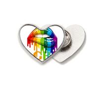 Broche de metal para diferenciación de género, diseño de corazón de igualdad de arco iris