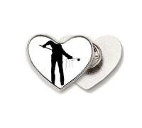 Broche de metal para educación física, diseño de corazón