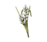 Broche de metal para plantas, ropa, joyería, accesorio de moda, textura de aleación, adecuado para camisas y mochilas, broche de plantas hecho a mano, talla única, como se describe